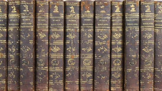 Hume, David - The History of England, 8vols, 8vo, speckled calf, hinges repaired, London 1792-93,